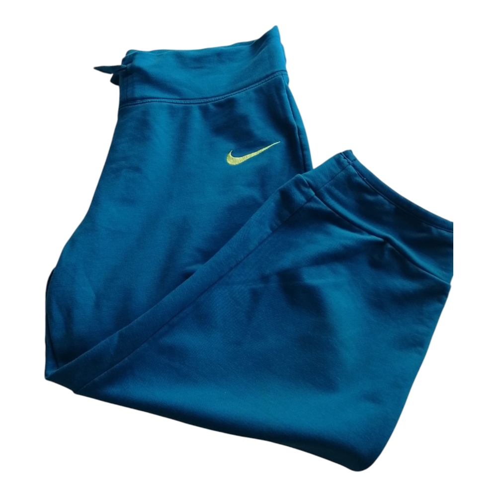 Nike Blue Sweatpants with Elastic Waistband and Athletic Style